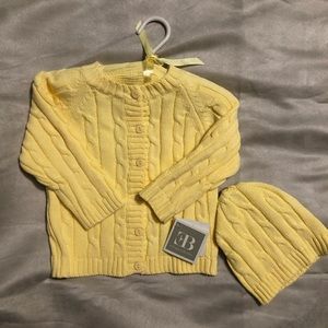 ELEGANT BABY “Infant” Sweater/Hat Set Size 12MO